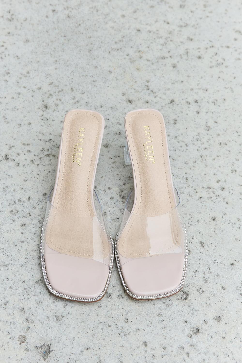 DDK Make Myself Clear Mule Block Heels - Clothes For Her Online Store