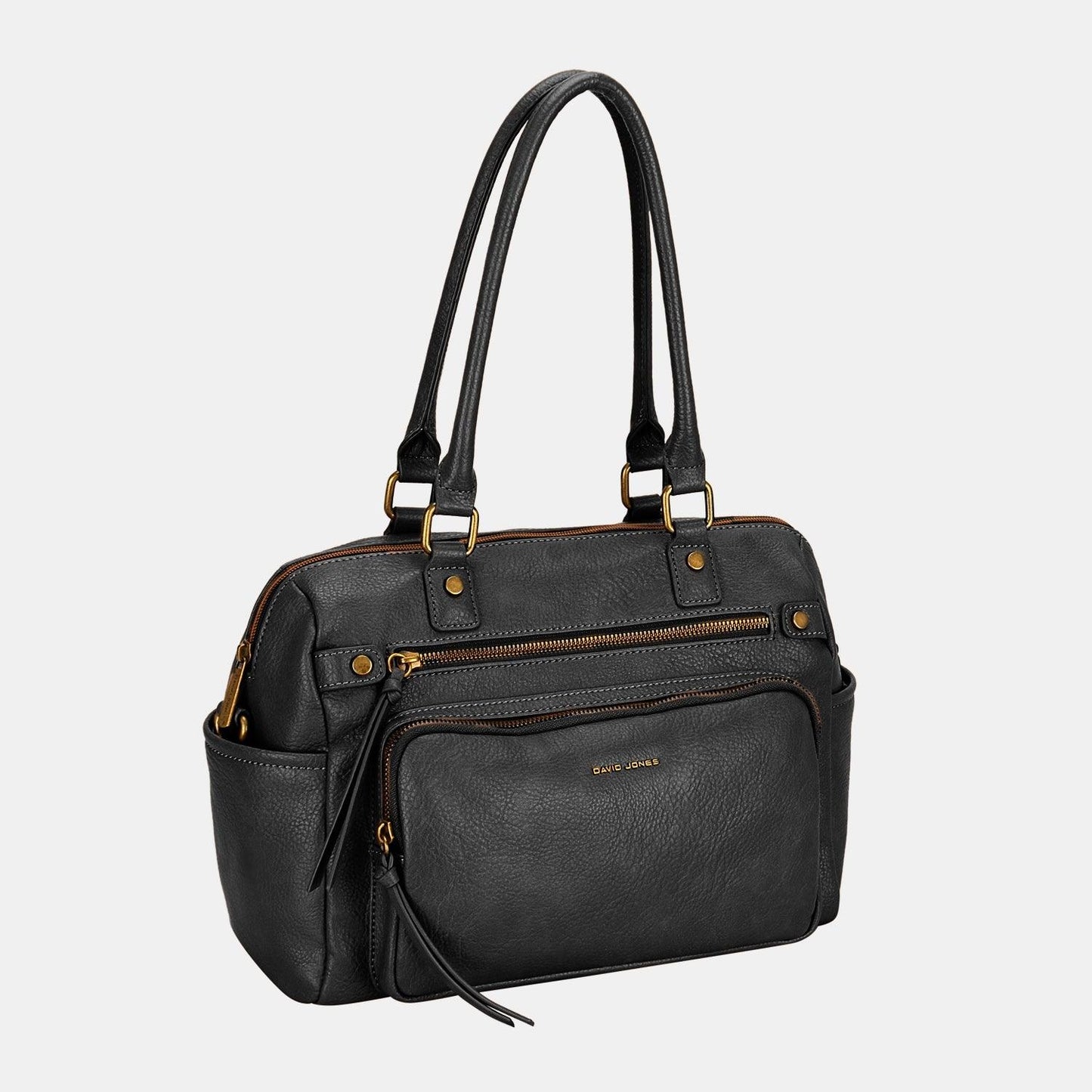 David Jones Zipper PU Leather Handbag - Clothes For Her Online Store