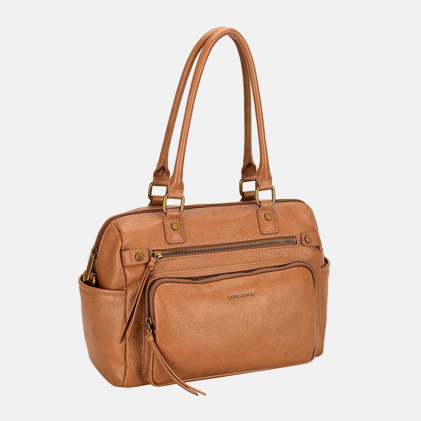 David Jones Zipper PU Leather Handbag - Clothes For Her Online Store