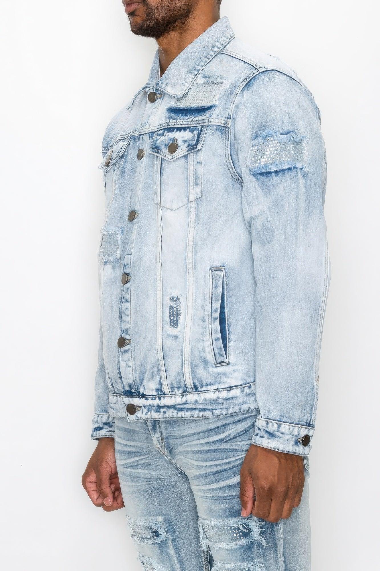 Diamond Denim Jacket - Clothes For Her Online Store