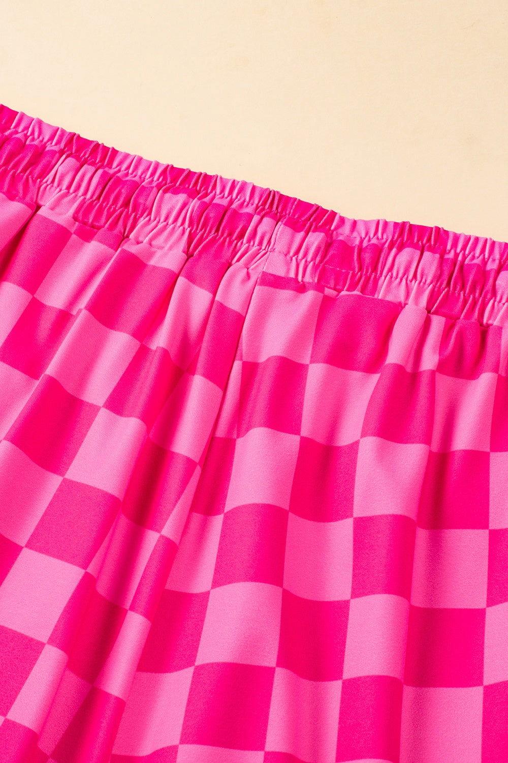 Drawstring Checkered Shorts with Pockets - Clothes For Her Online Store