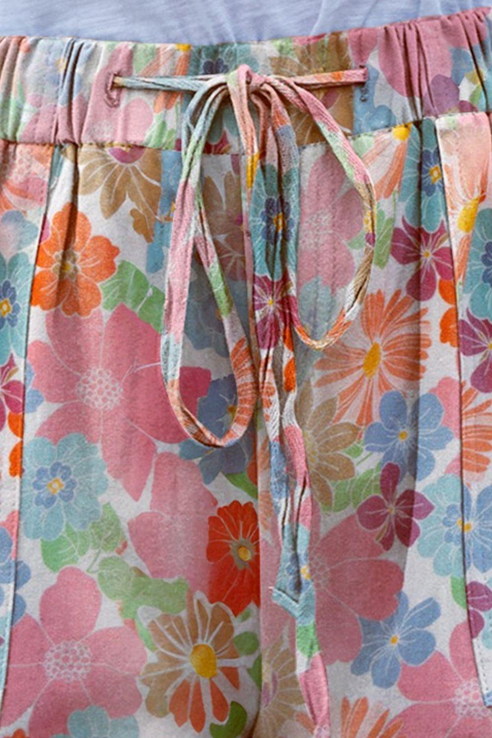 Drawstring Printed Shorts with Pockets - Clothes For Her Online Store
