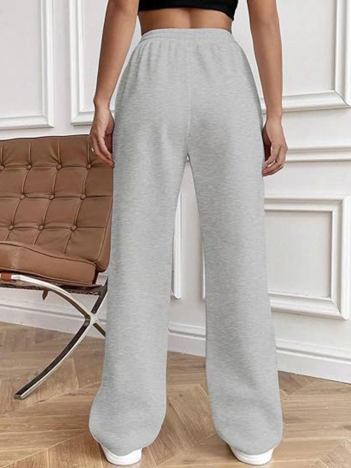 Drawstring Wide Leg Pants with Pockets - Clothes For Her Online Store