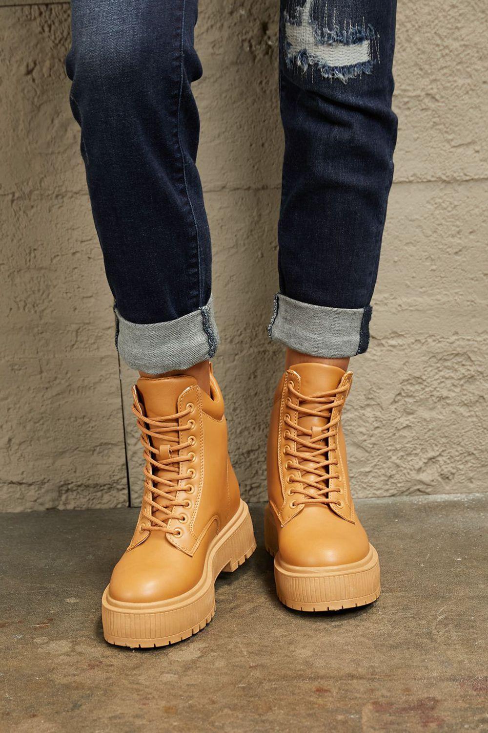 East Lion Corp Platform Combat Boots - Clothes For Her Online Store
