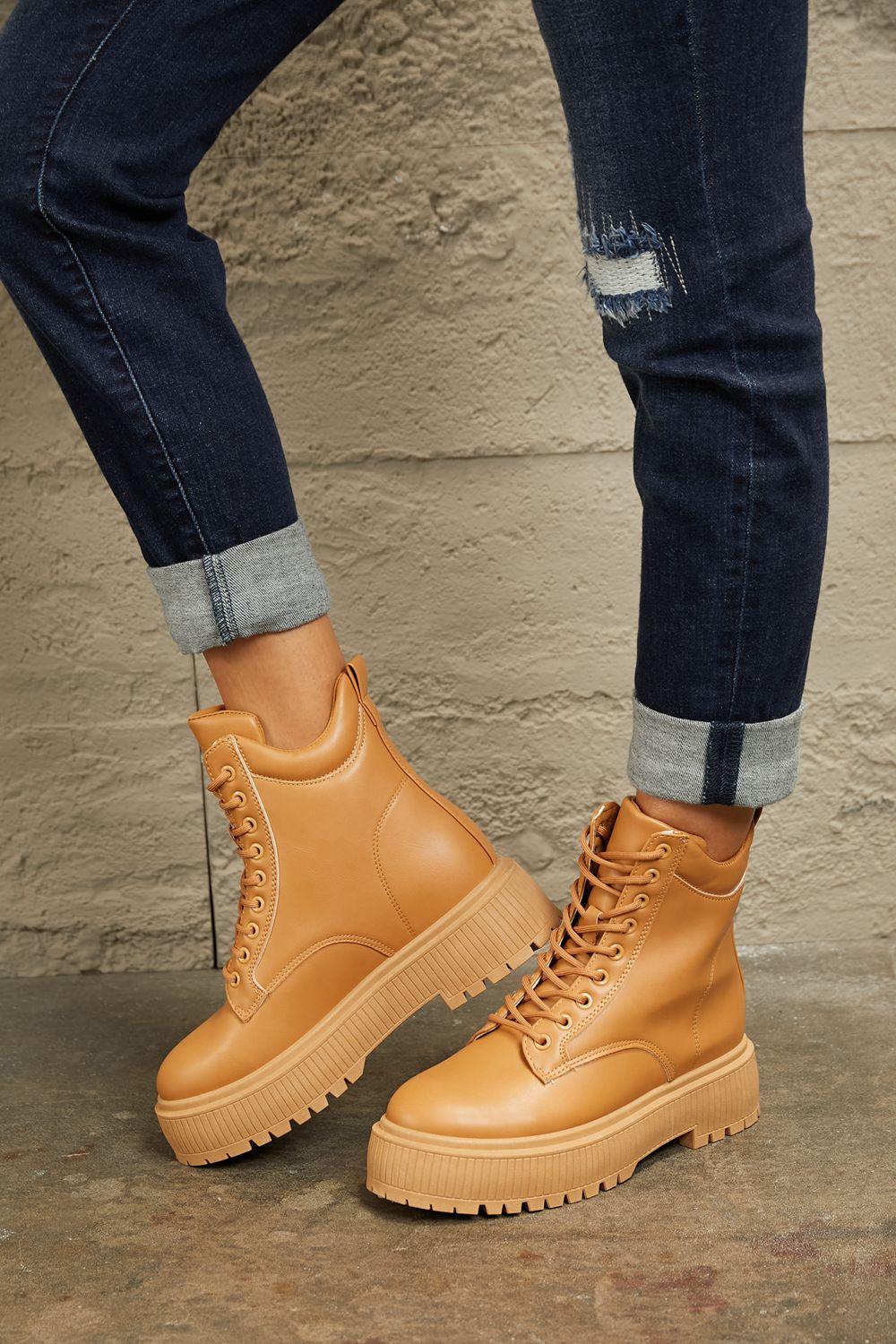 East Lion Corp Platform Combat Boots - Clothes For Her Online Store