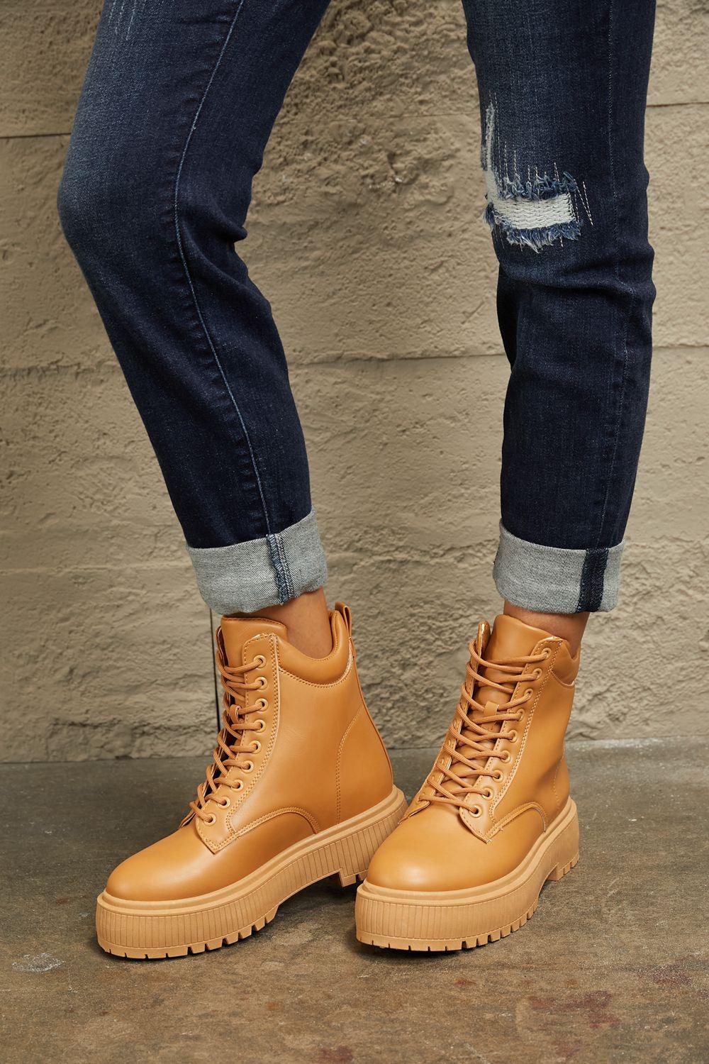 East Lion Corp Platform Combat Boots - Clothes For Her Online Store