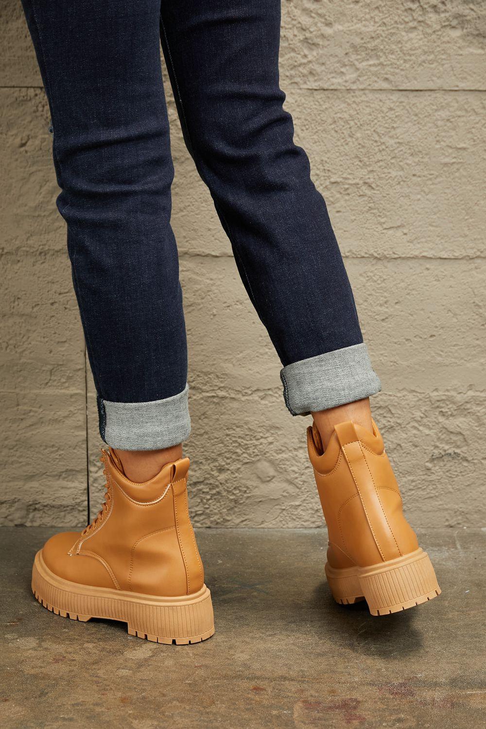 East Lion Corp Platform Combat Boots - Clothes For Her Online Store