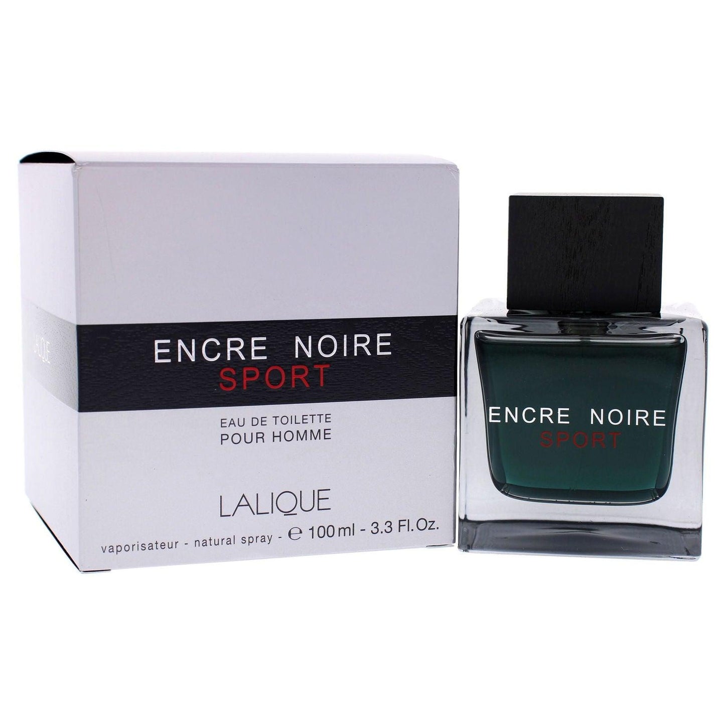 Encre Noire Sport by Lalique for Men - 3.3 oz EDT Spray - Clothes For Her Online Store