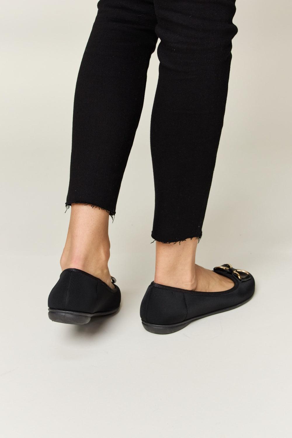 Forever Link Metal Buckle Flat Loafers - Clothes For Her Online Store