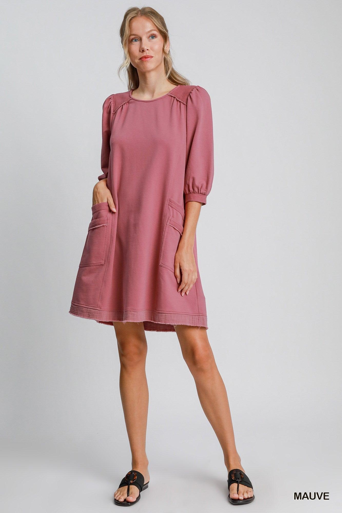 French Terry Mini Dress - Clothes For Her Online Store