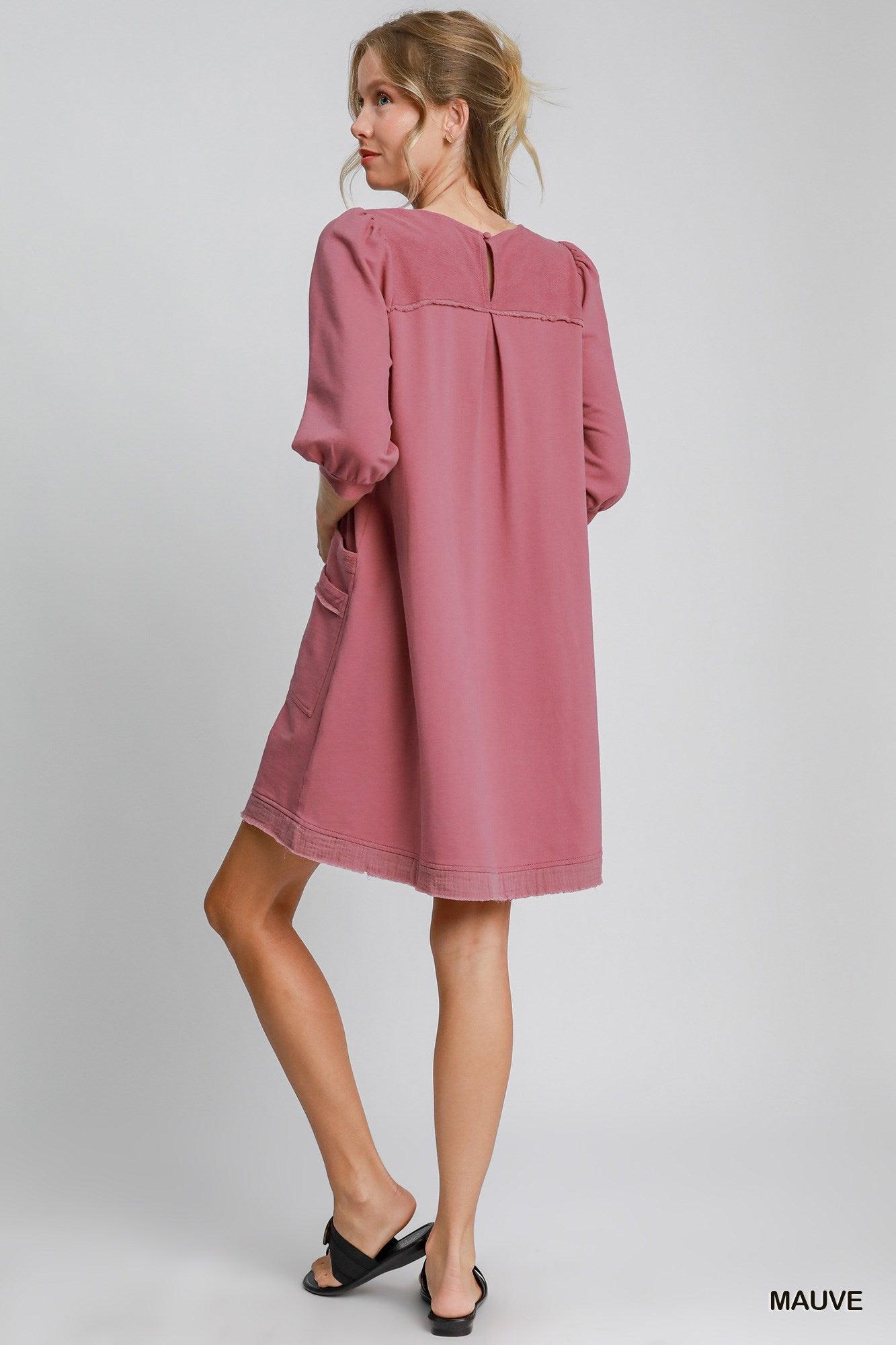 French Terry Mini Dress - Clothes For Her Online Store
