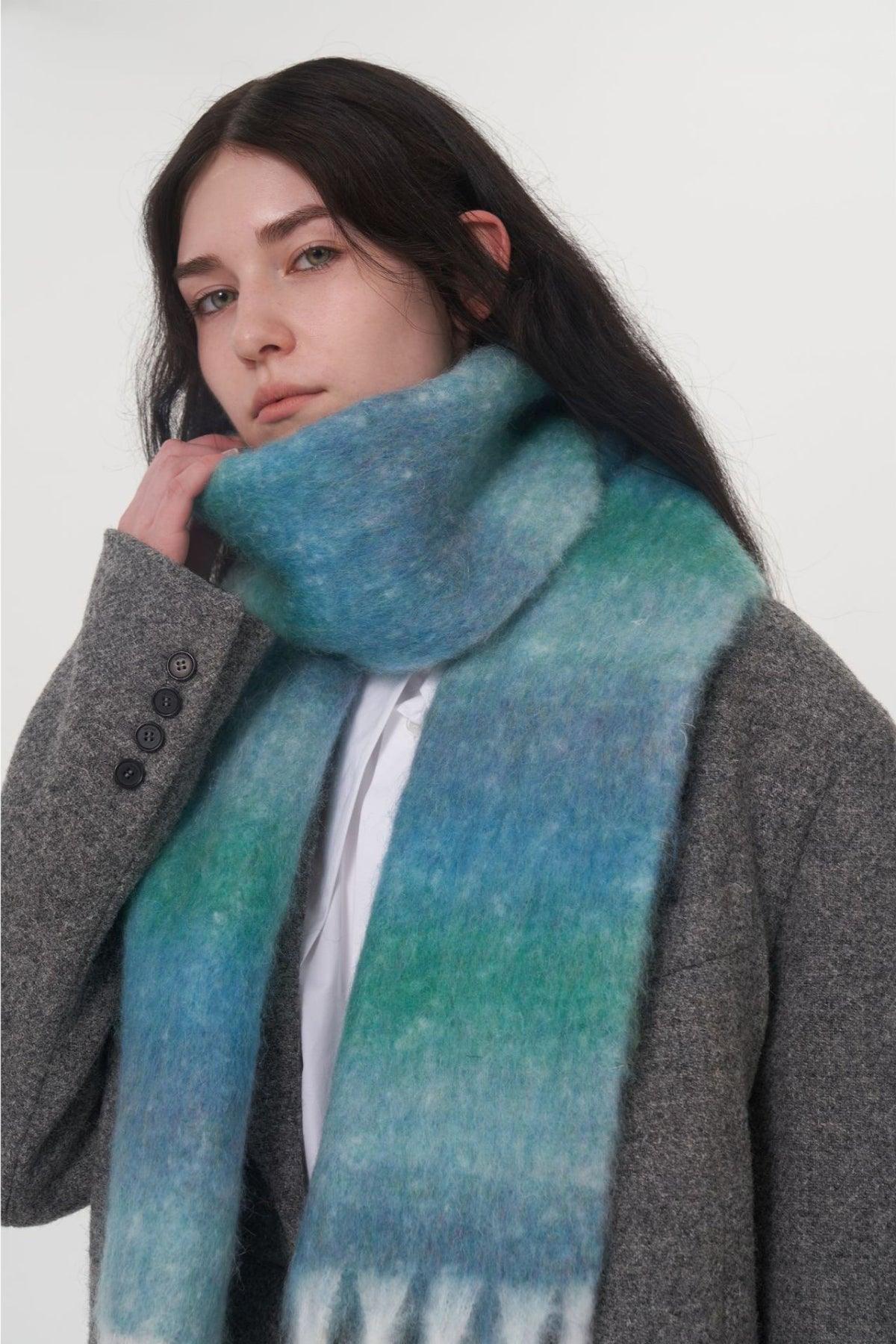 Fringe Gradient Thermal Scarf - Clothes For Her Online Store