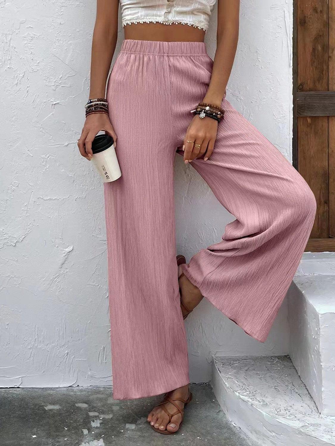 Full Size High Waist Wide Leg Pants - Clothes For Her Online Store