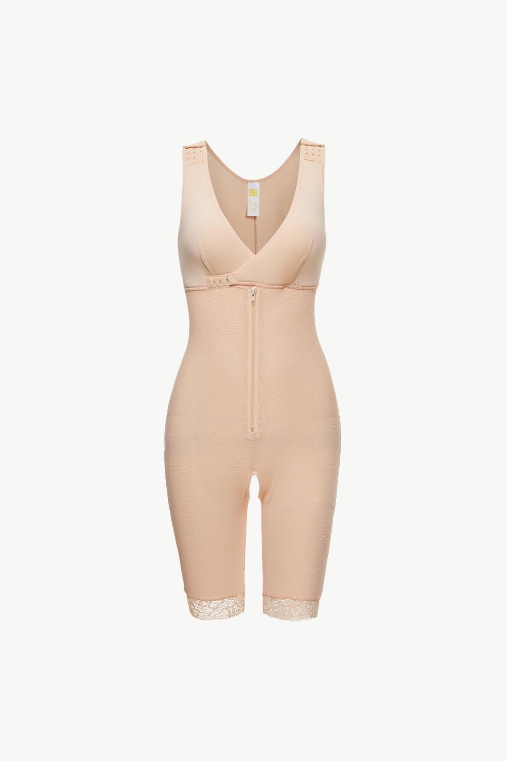 Full Size Lace Trim Shapewear with Zipper - Clothes For Her Online Store
