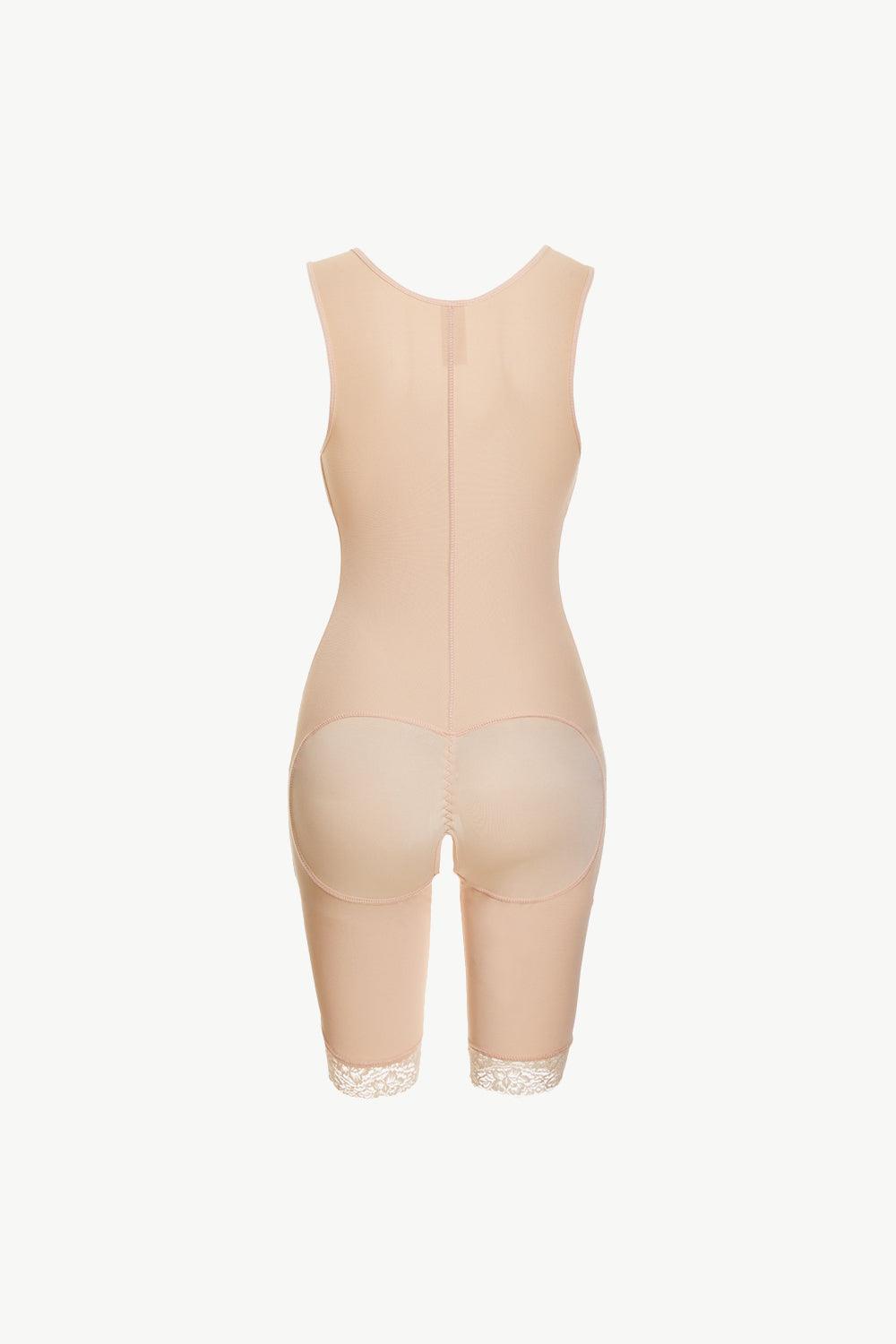 Full Size Lace Trim Shapewear with Zipper - Clothes For Her Online Store
