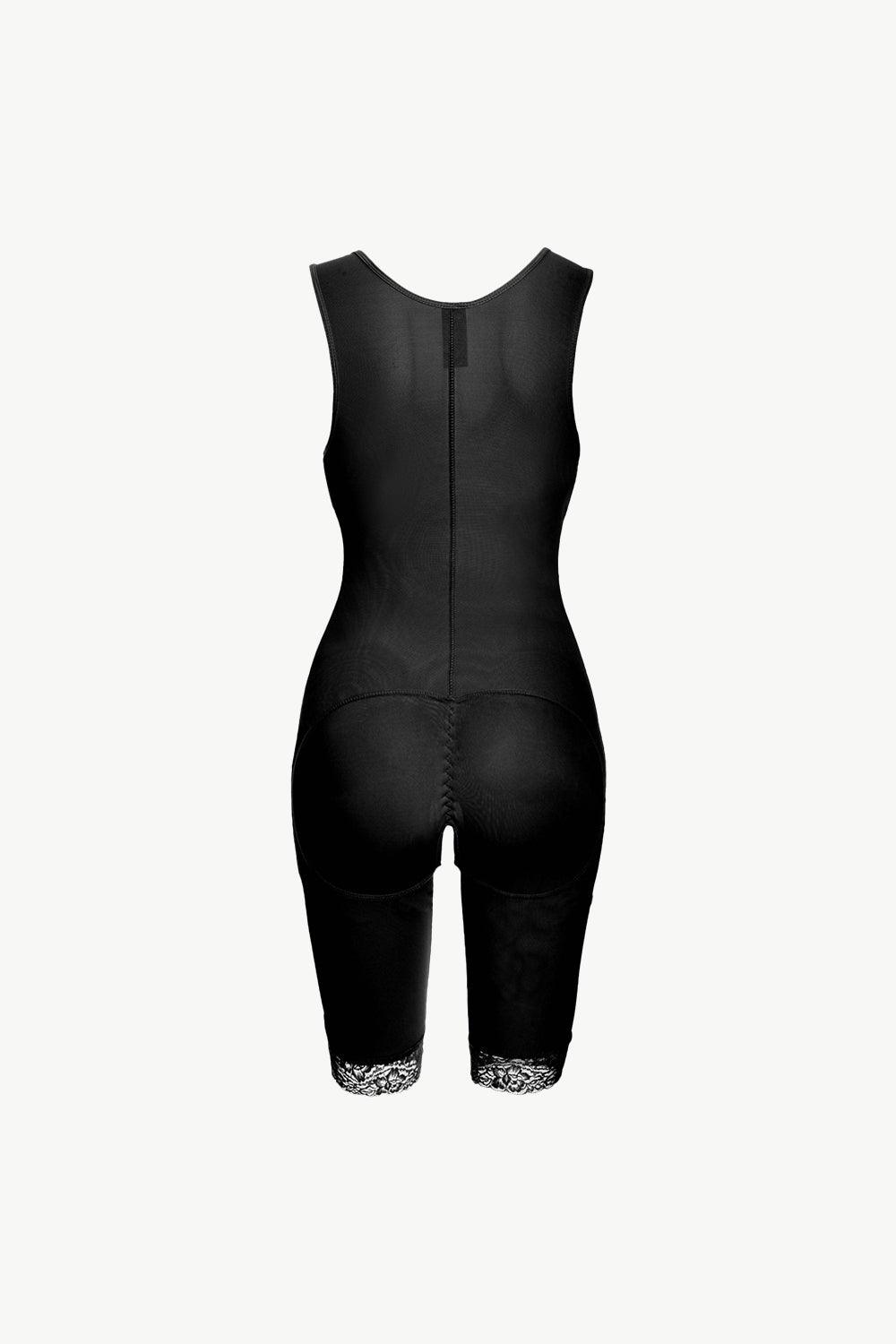 Full Size Lace Trim Shapewear with Zipper - Clothes For Her Online Store