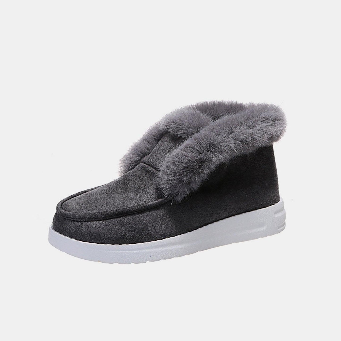 Furry Suede Snow Boots - Clothes For Her Online Store