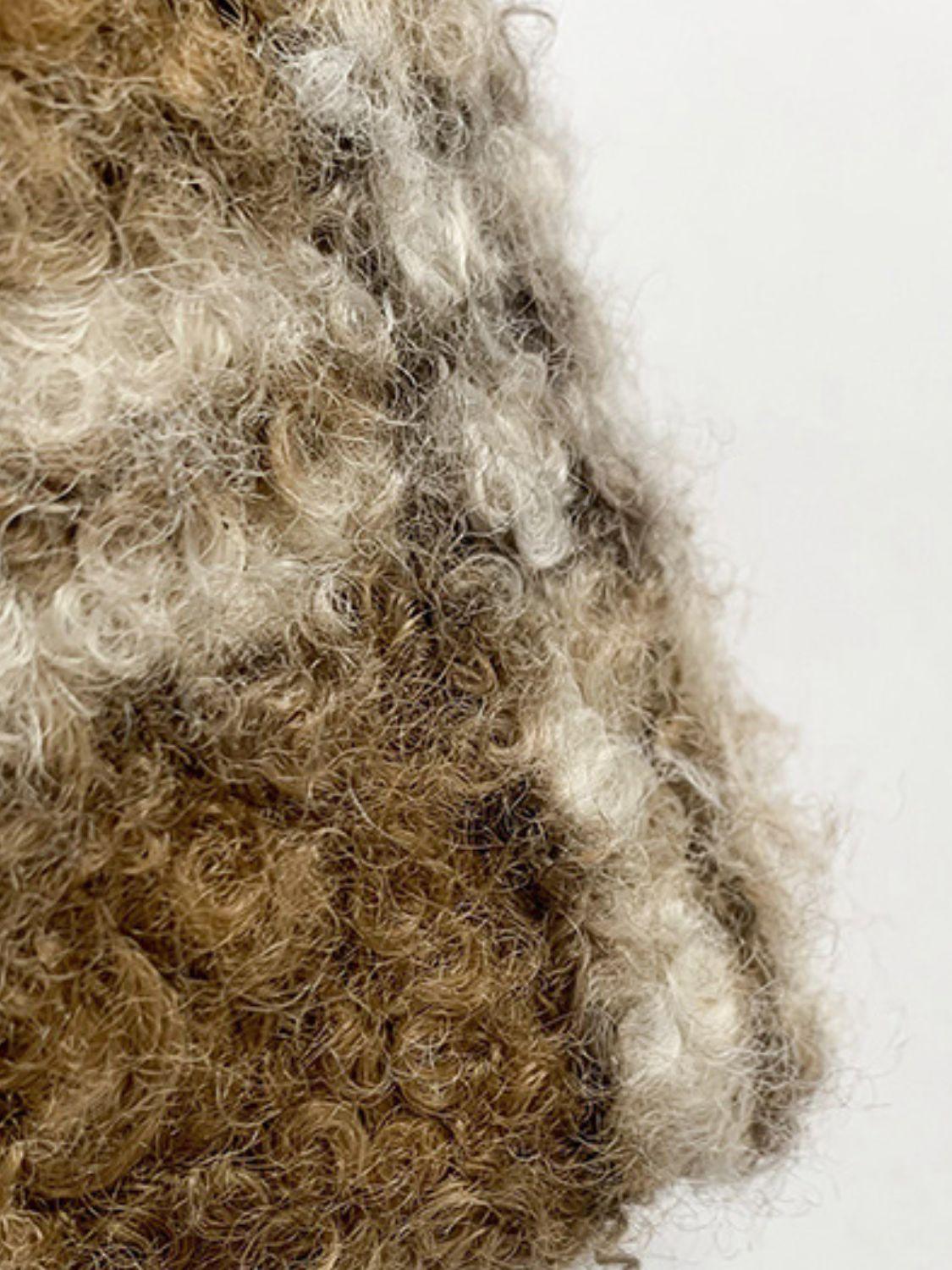 Fuzzy Polyester Mini Handbag with Zipper - Clothes For Her Online Store