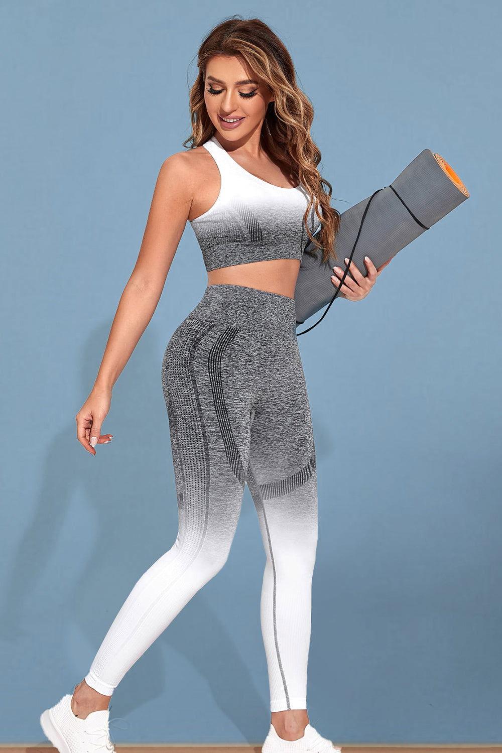 Gradient Sports Tank and Leggings Set - Clothes For Her Online Store