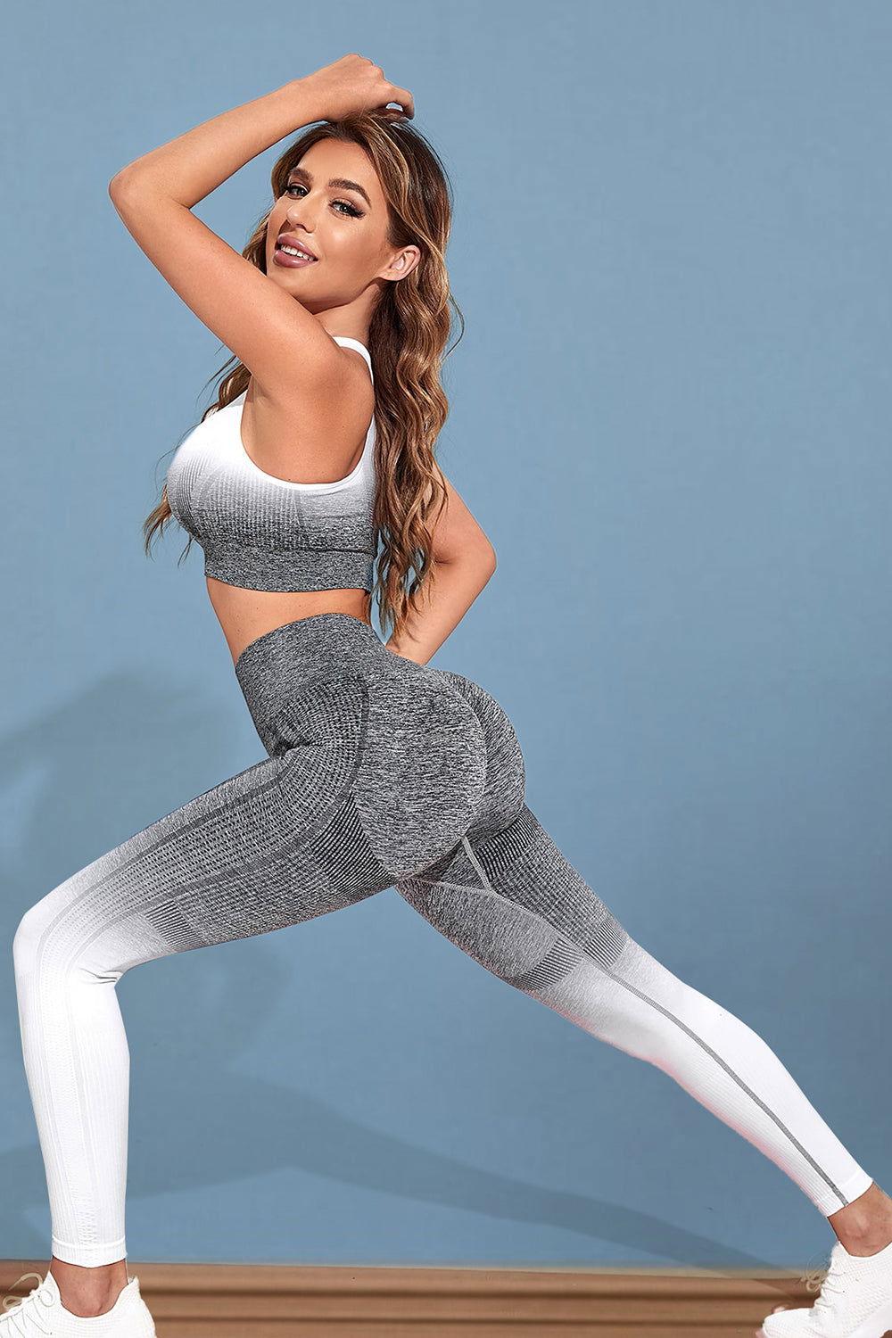 Gradient Sports Tank and Leggings Set - Clothes For Her Online Store