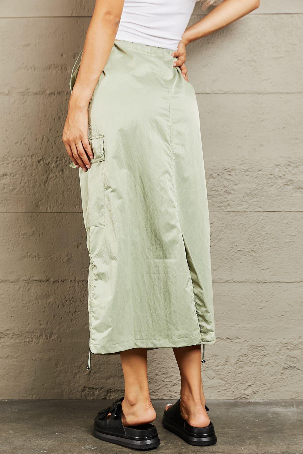 HYFVE Just In Time High Waisted Cargo Midi Skirt - Clothes For Her Online Store