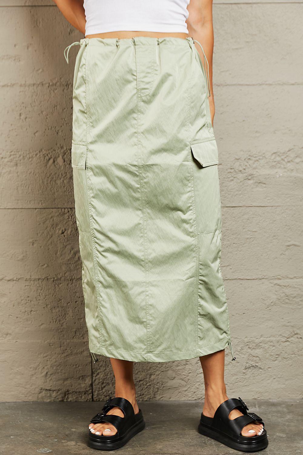 HYFVE Just In Time High Waisted Cargo Midi Skirt - Clothes For Her Online Store