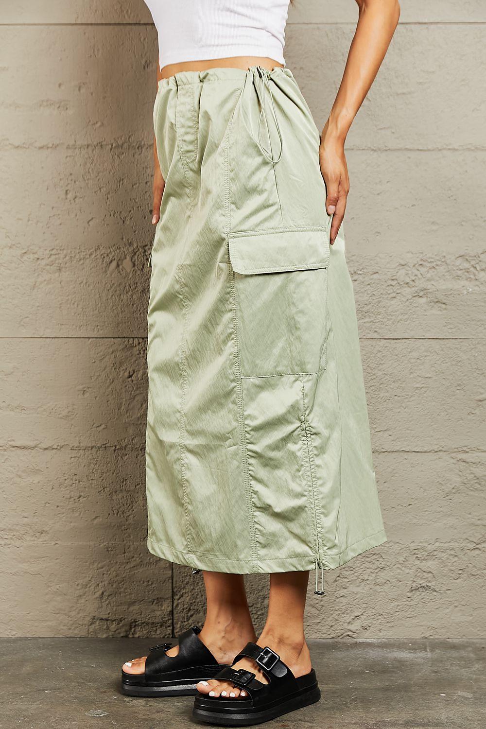 HYFVE Just In Time High Waisted Cargo Midi Skirt - Clothes For Her Online Store