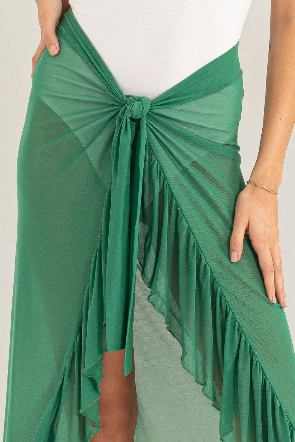 HYFVE Ruffle Trim Cover Up Sarong Skirt - Clothes For Her Online Store