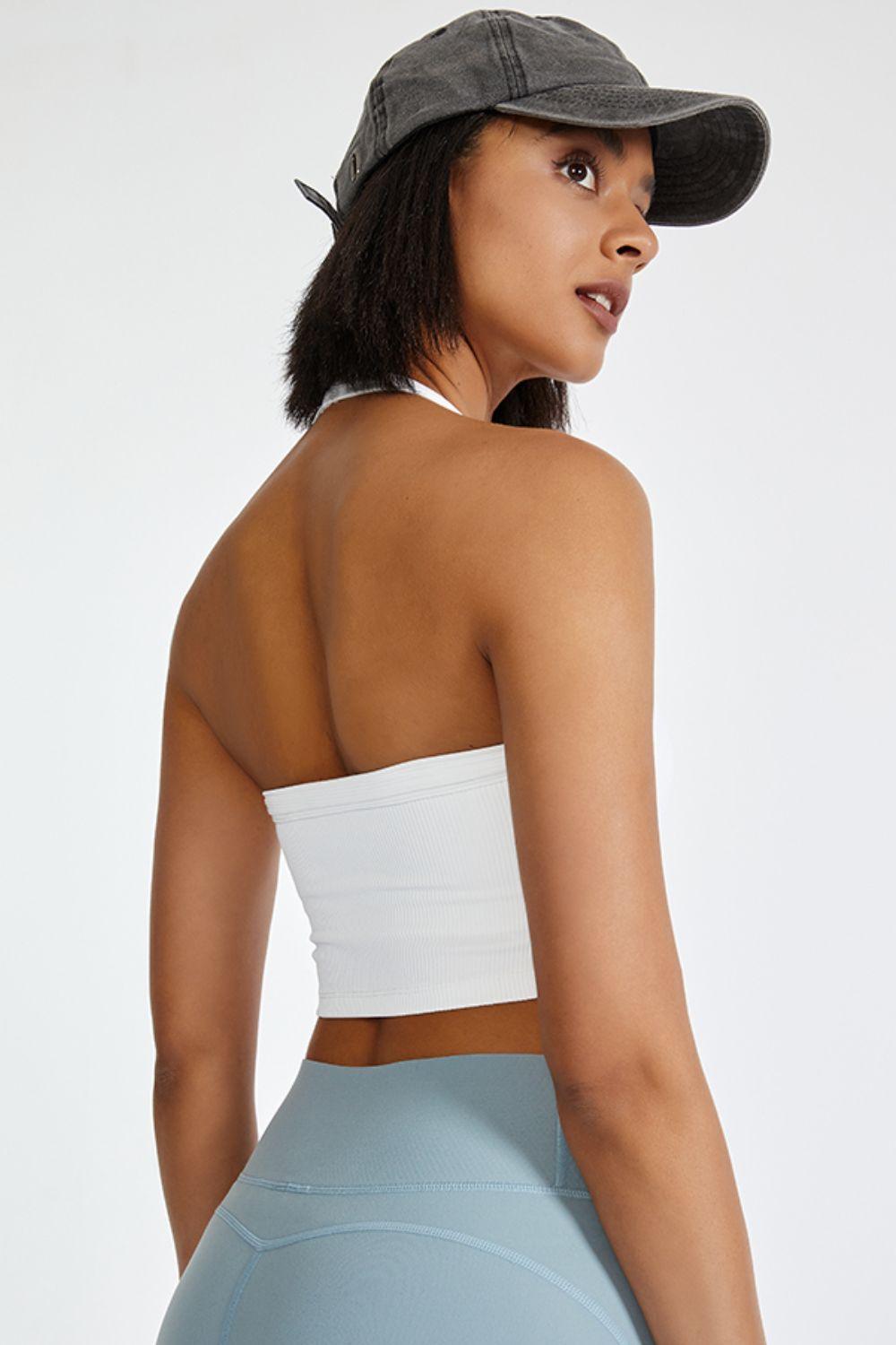 Halter Neck Active Cami - Clothes For Her Online Store