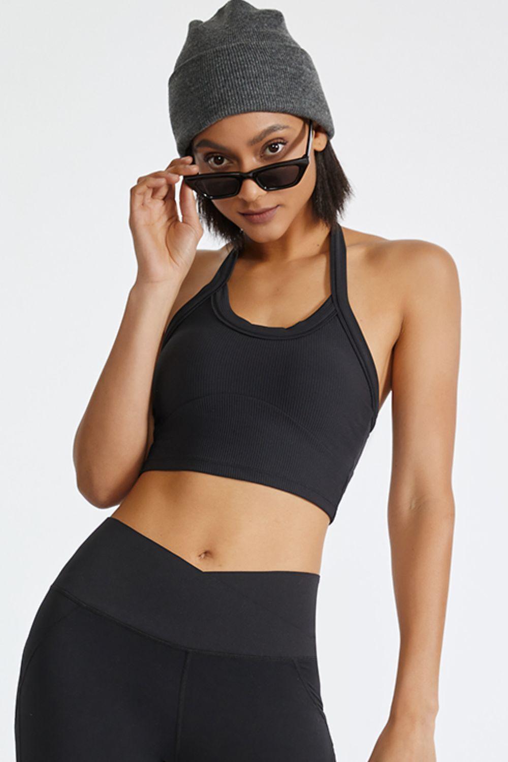 Halter Neck Active Cami - Clothes For Her Online Store