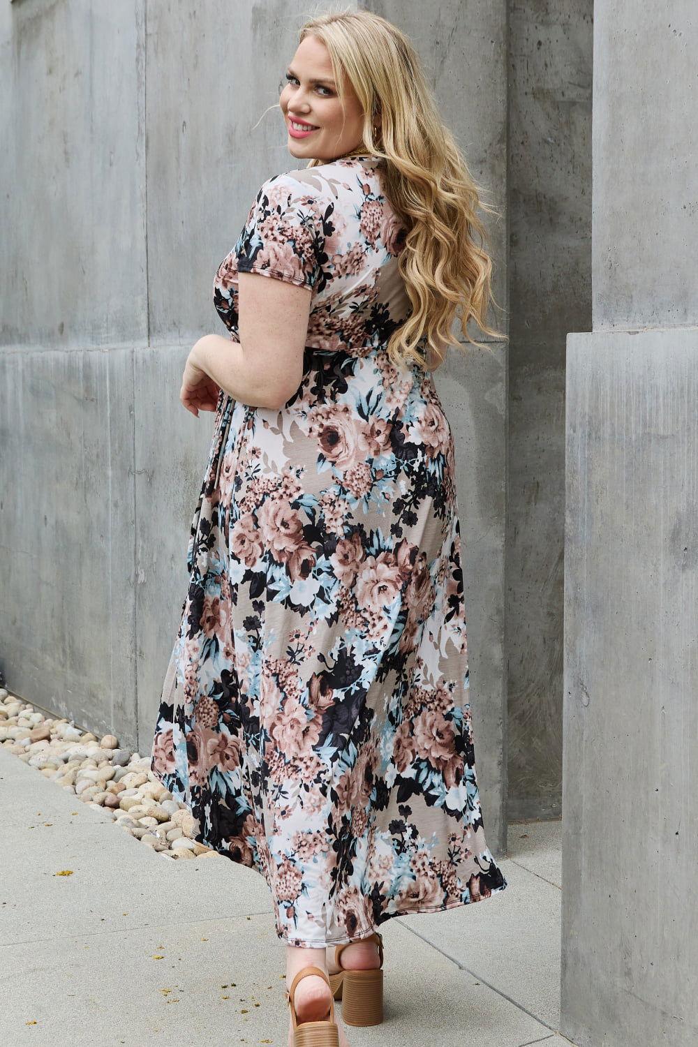 Heimish Give Me Roses Full Size Floral Maxi Wrap Dress - Clothes For Her Online Store