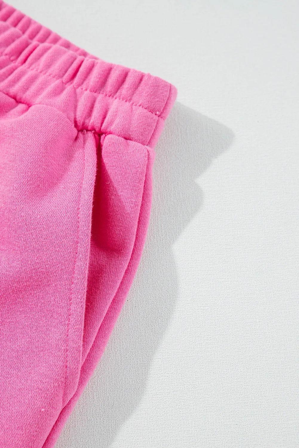 High-Low Round Neck Top and Shorts Set - Clothes For Her Online Store