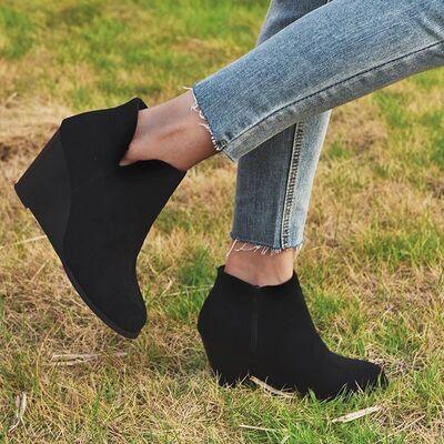 High Heel Ankle Boots with Side Zip - Clothes For Her Online Store