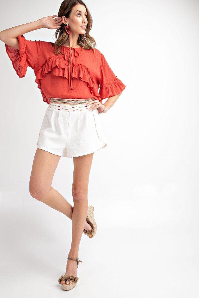 High Rise Waist Shorts - Clothes For Her Online Store