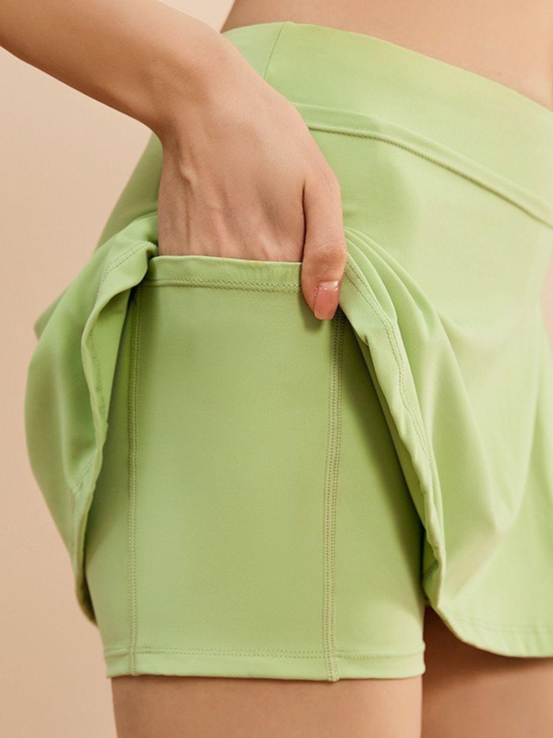 High Waist Active Skort with Pockets - Clothes For Her Online Store