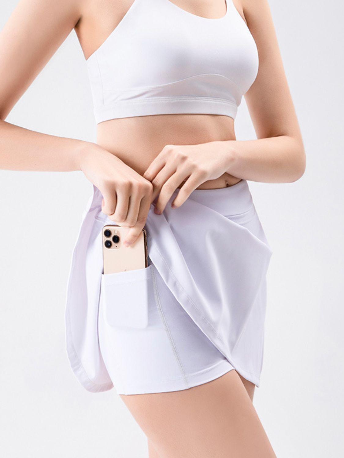 High Waist Active Skort with Pockets - Clothes For Her Online Store