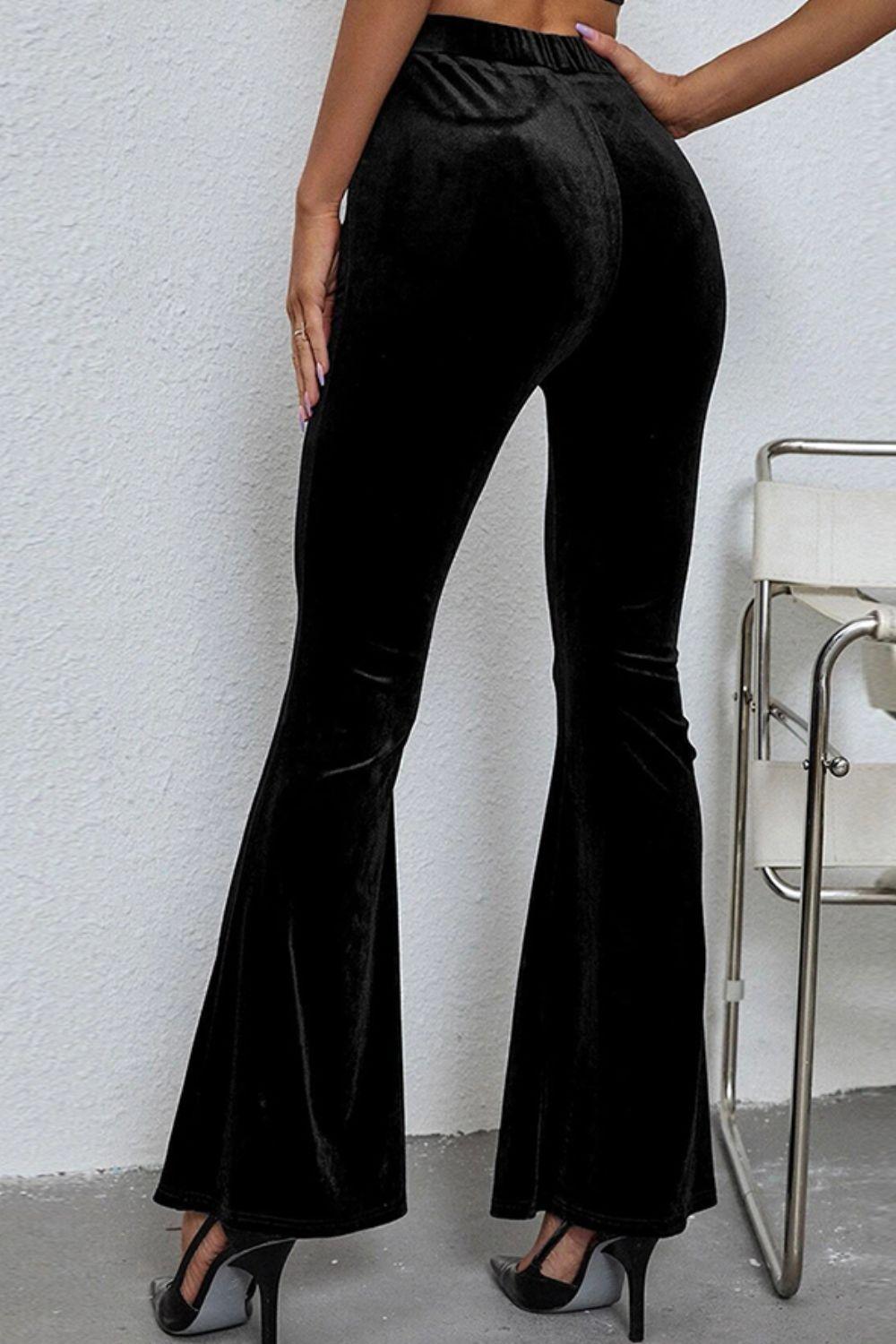 High Waist Flare Leg Pants - Clothes For Her Online Store