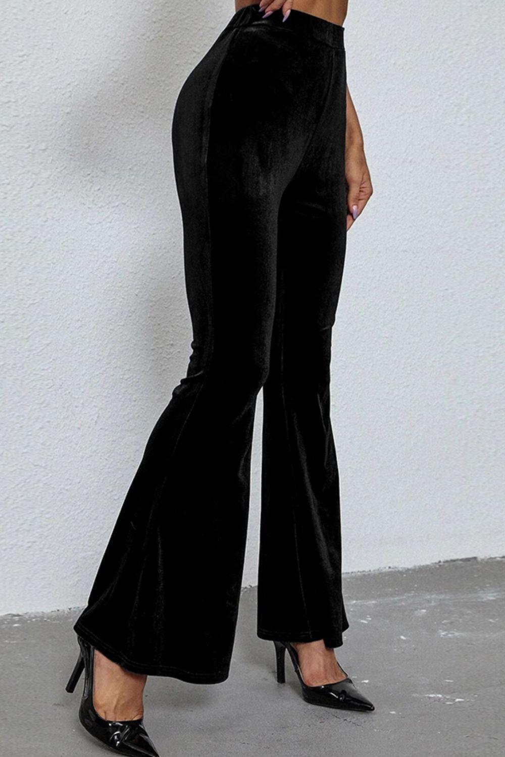 High Waist Flare Leg Pants - Clothes For Her Online Store