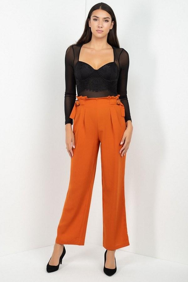 High Waist Paperbag Wide Pants - Clothes For Her Online Store