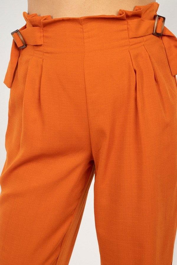 High Waist Paperbag Wide Pants - Clothes For Her Online Store