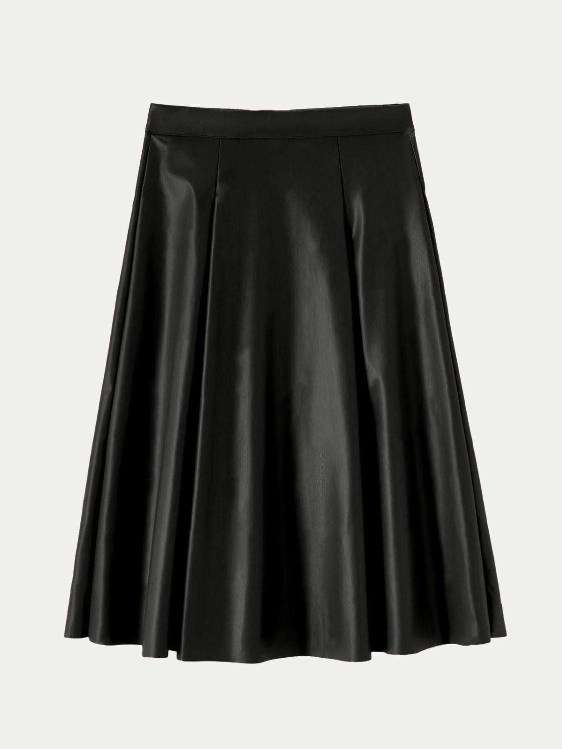 High Waist Skirt with Zipper - Clothes For Her Online Store