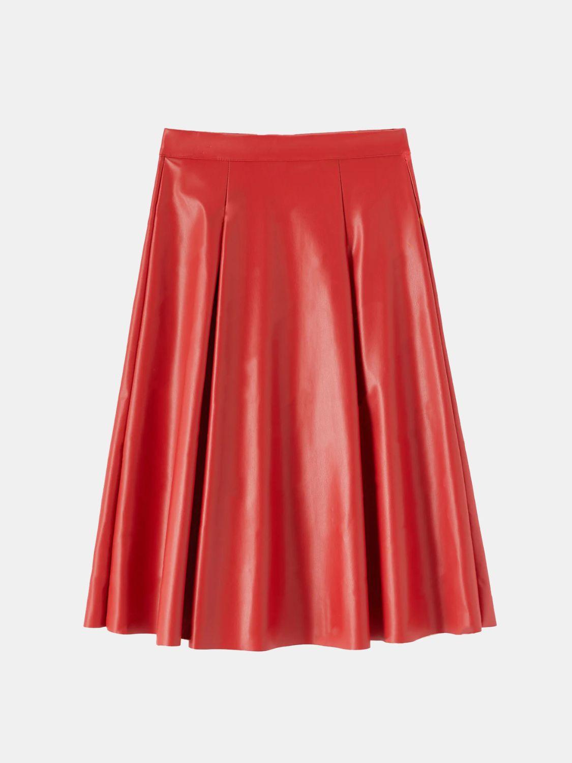 High Waist Skirt with Zipper - Clothes For Her Online Store