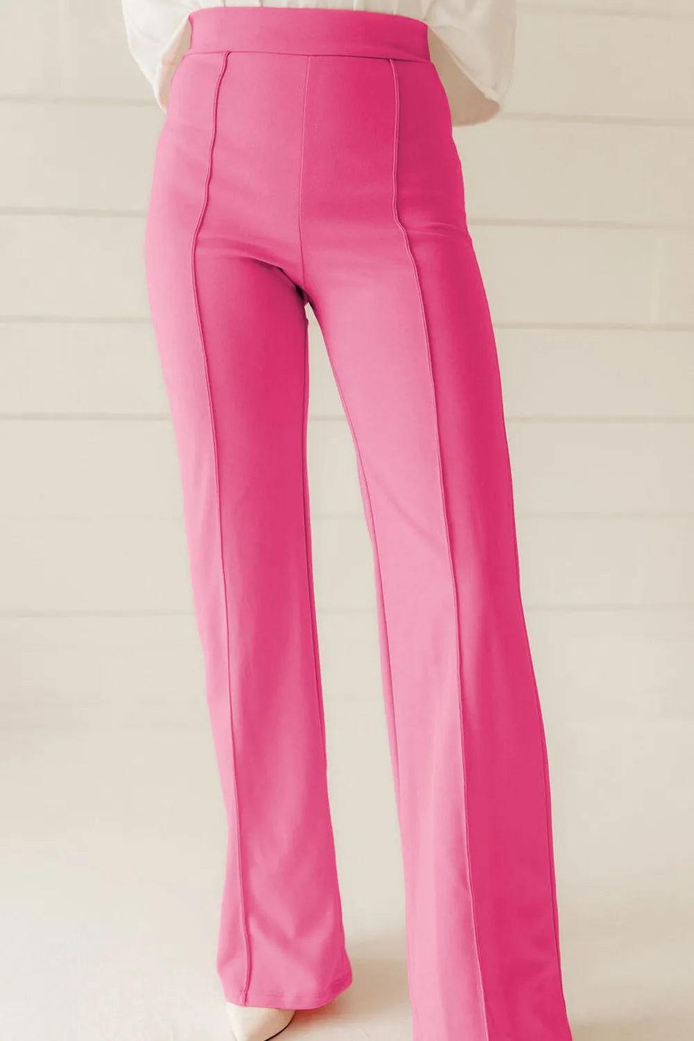 High Waist Straight Leg Pants - Clothes For Her Online Store
