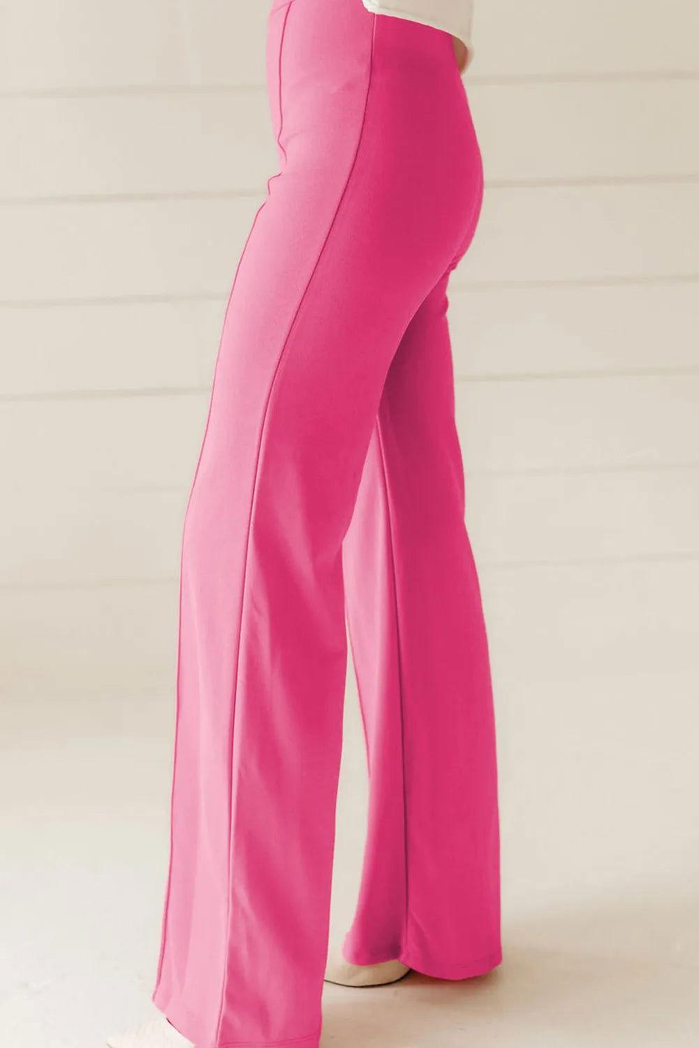 High Waist Straight Leg Pants - Clothes For Her Online Store