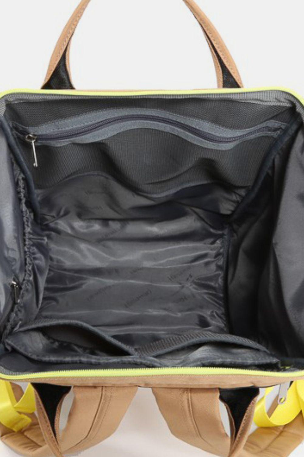 Himawari Contrast Waterproof Backpack Bag with Reinforced Edges - Clothes For Her Online Store