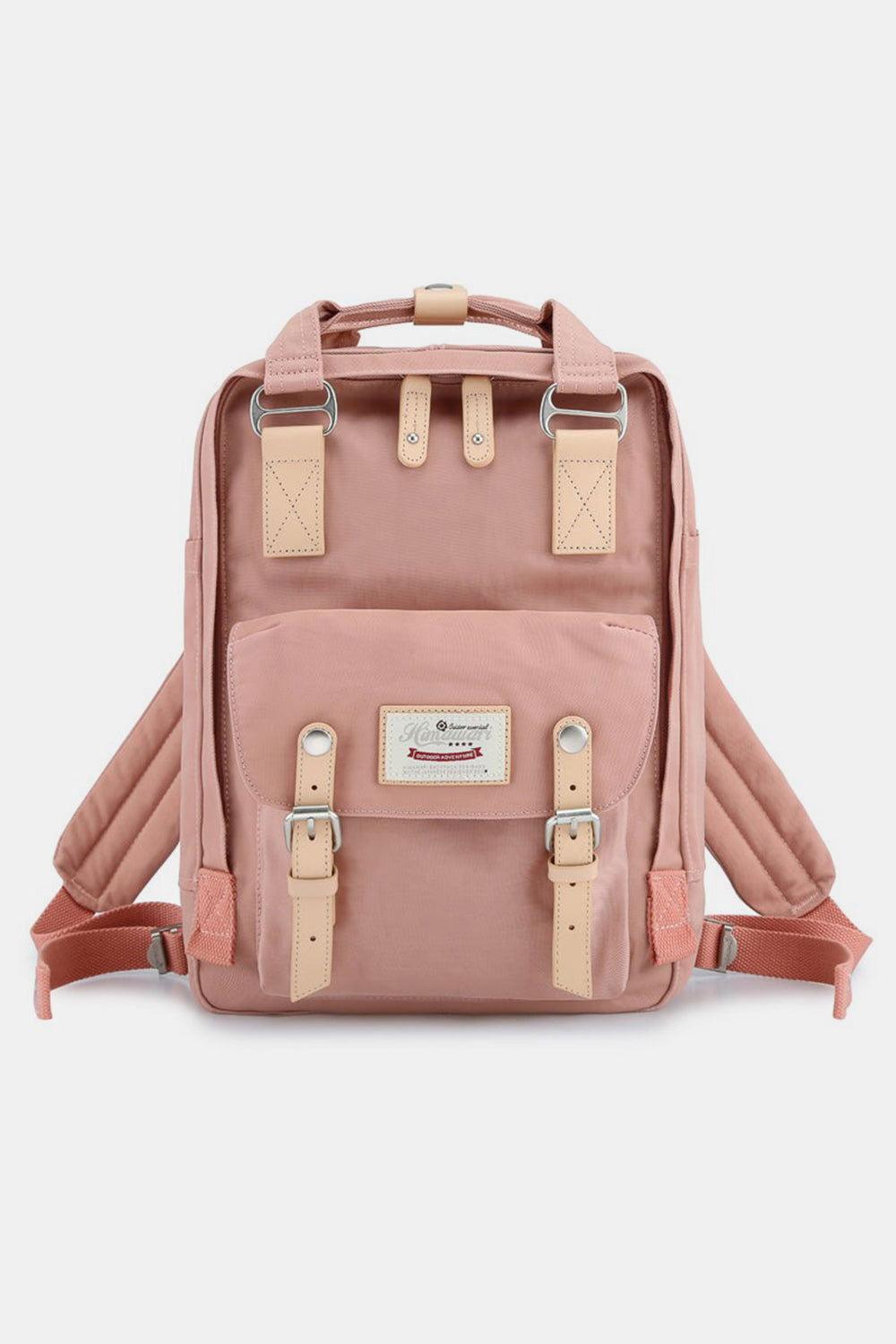 Himawari Contrast Waterproof Nylon Backpack Bag - Clothes For Her Online Store