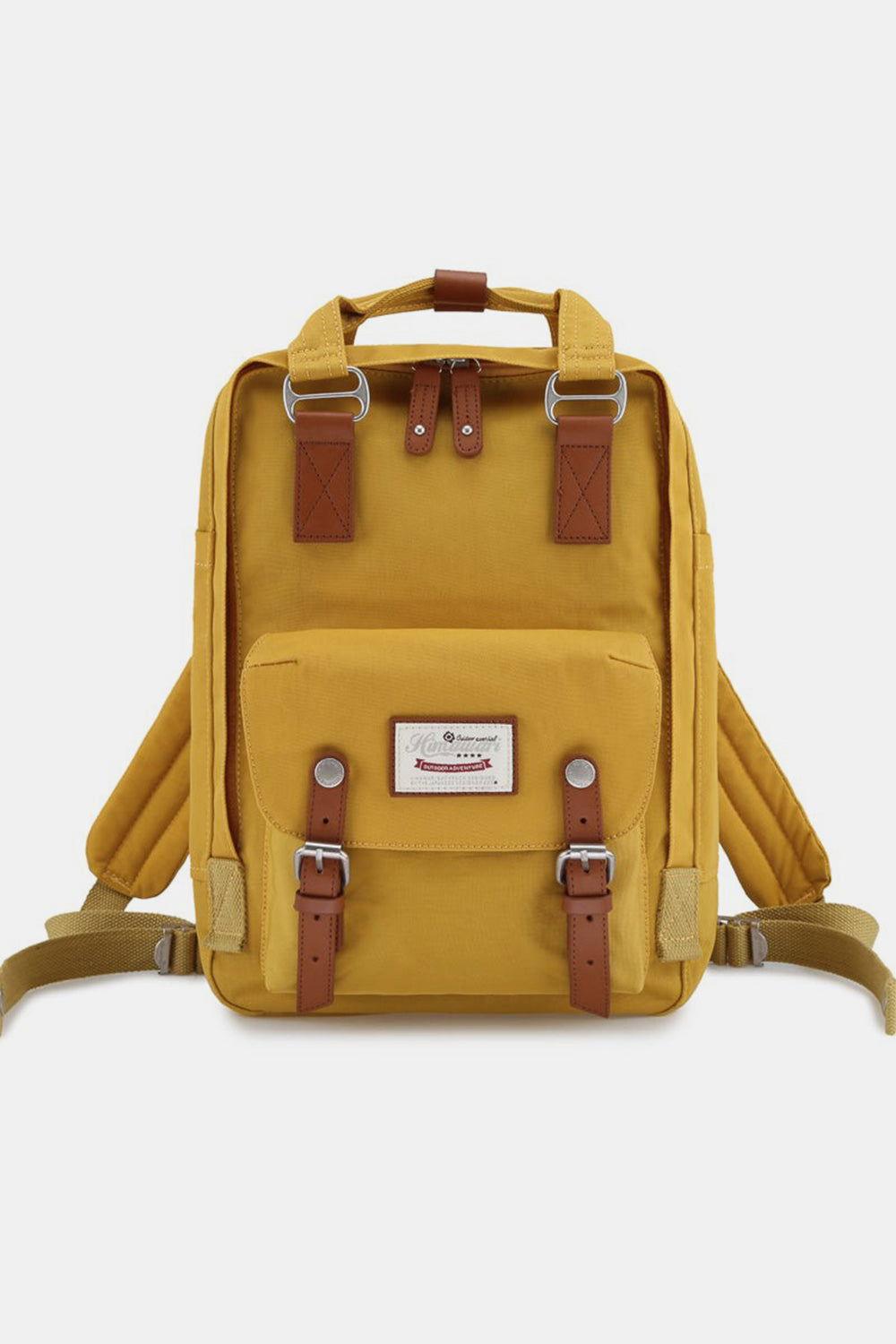 Himawari Contrast Waterproof Nylon Backpack Bag - Clothes For Her Online Store