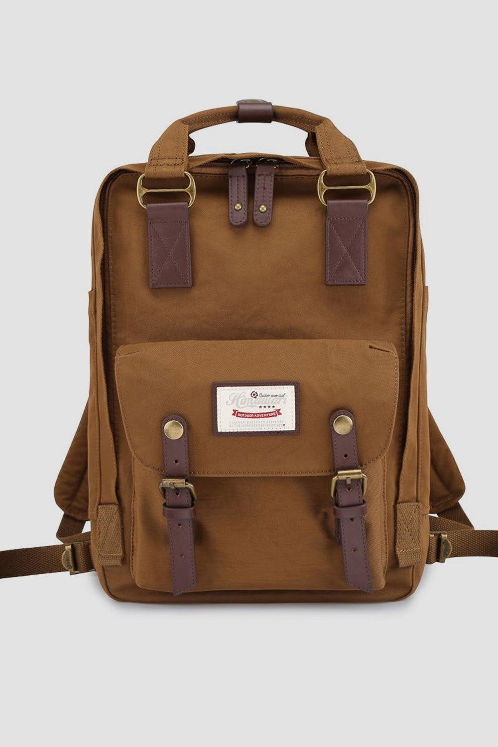 Himawari Contrast Waterproof Nylon Backpack Bag - Clothes For Her Online Store