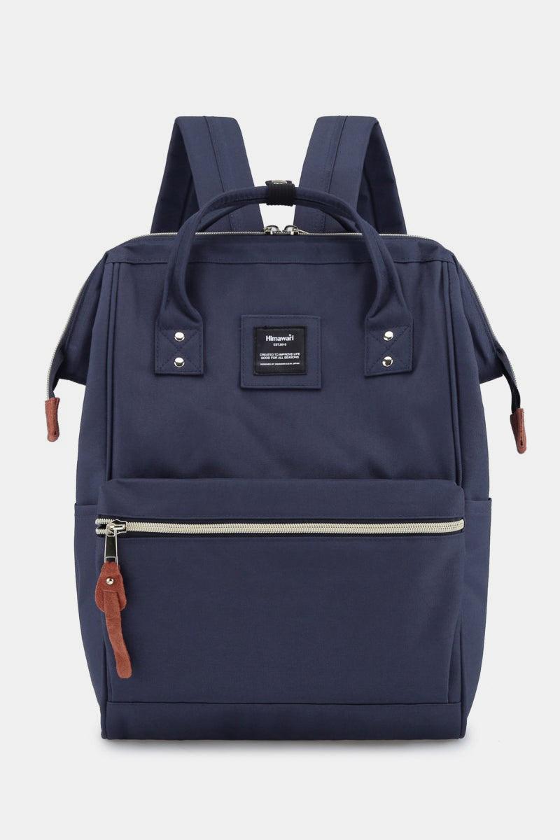 Himawari Waterproof Canvas Backpack Bag with Side Pockets - Clothes For Her Online Store