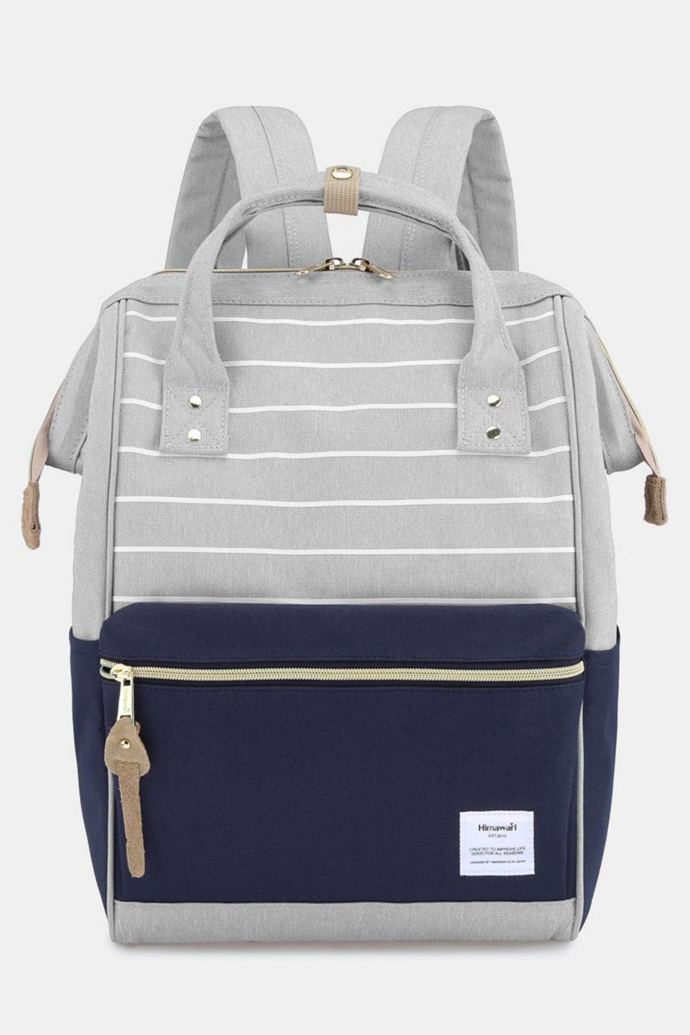 Himawari Waterproof Canvas Backpack Bag with Side Pockets - Clothes For Her Online Store